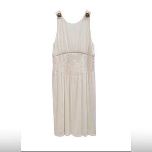 Chanel Goddess white cotton dress 36